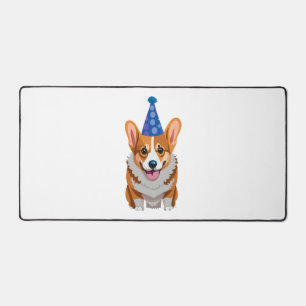 ブルー誕生日コクラシックルギTシャツ デスクマット