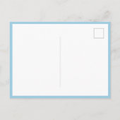 ブルー誕生日サンキューキッズ写真 ポストカード (裏面)