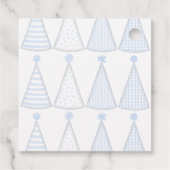 ブルー誕生日バナーハットギフトラベル フェイバータグ (裏面)