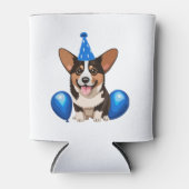 ブルー誕生日パピクラシックーTシャツ 缶クーラー (正面)