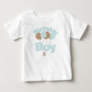 ブルー誕生日ボーイ ベビーTシャツ