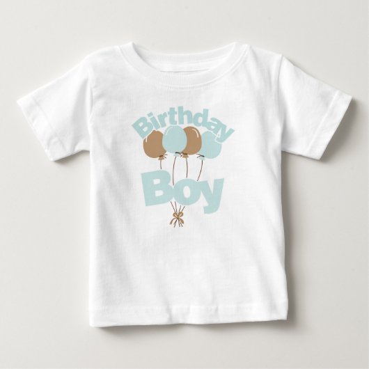 ブルー誕生日ボーイ ベビーTシャツ (正面)