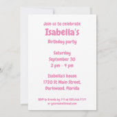 ブルー誕生日モンスター 招待状 (裏面)