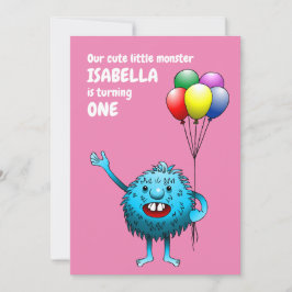 ブルー誕生日モンスター 招待状