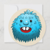 ブルー誕生日モンスター 招待状 (裏面)