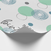 ブルー誕生日 ラッピングペーパー (角)