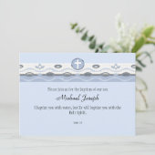 ブルー調和矩形招待状 招待状 (スタンド正面)