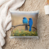 ブルー調和 – 喜びの瞬間 クッション (ブランケット)