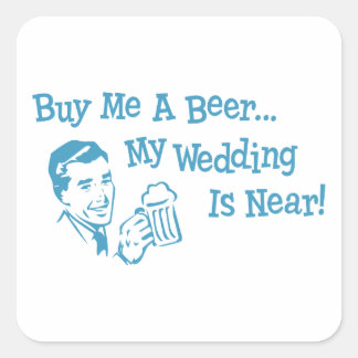 ブルー買レトロ私の近くに結婚あるビール スクエアシール