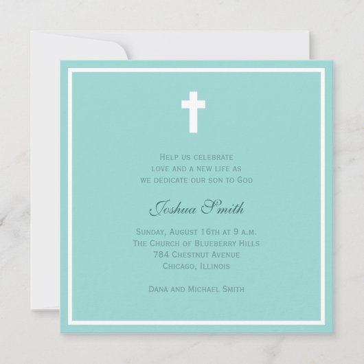 ブルー賛美ズ 招待状 (正面)