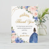 ブルー赤面フローラプリンセスティアラキンセアニラ15th サンキューカード (スタンド正面)