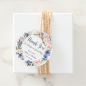 ブルー赤面フローラ結婚ブライダルお願い フェイバータグ (インサイチュ)