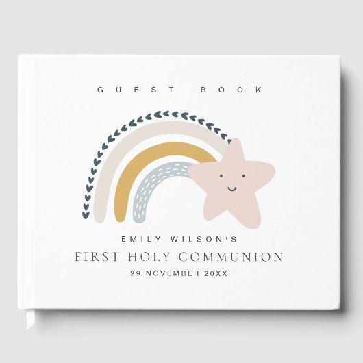 ブルー赤面レインボースターキッズファースト聖餐式 ゲストブック (正面)