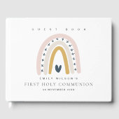 ブルー赤面レインボーハートキッズファースト聖餐式 ゲストブック (正面)