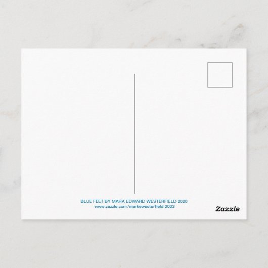 ブルー足バイマークエドワードWESTERFIELD 2020ポストカード ポストカード (裏面)