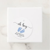 ブルー足ボーイ赤ちゃんシャワー フェイバータグ (インサイチュ)