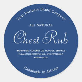 ブルー軟膏 ユーカリ コールド ラブ 製品ラベル ラウンドシール