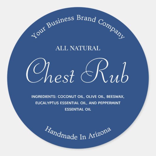 ブルー軟膏 ユーカリ コールド ラブ 製品ラベル ラウンドシール (正面)