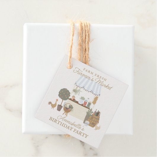 ブルー農家ズマーケットファームフレッシュバースデーパーティー フェイバータグ (インサイチュ)