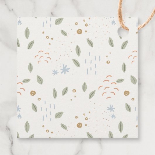 ブルー農家ズマーケットファームフレッシュブライダルシャワー フェイバータグ (裏面)