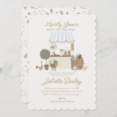 ブルー農家ズマーケットファームベビーシャワー招待状 招待状 (正面/裏面)