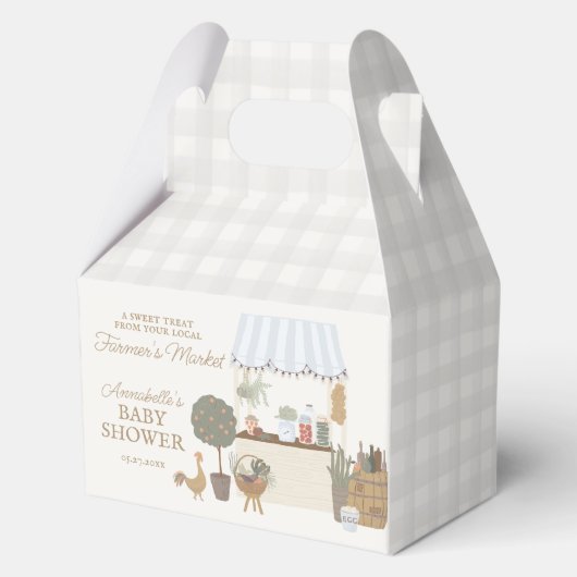 ブルー農家マーケットファームフレッシュベビーシャワー フェイバーボックス (裏面)