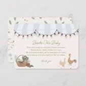 ブルー農家マーケットファームブックベビーインサート エンクロージャーカード (正面/裏面)