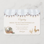 ブルー農家マーケットファーム新鮮なレジストリの挿入 エンクロージャーカード (正面)