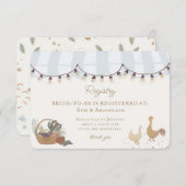 ブルー農家マーケットファーム新鮮なレジストリの挿入 エンクロージャーカード (正面/裏面)