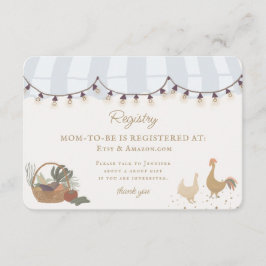 ブルー農家マーケットファーム新鮮なレジストリの挿入 エンクロージャーカード