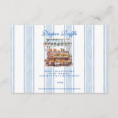 ブルー農家マーケットベイビーシャワーおむつラッフル エンクロージャーカード (正面)