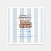 ブルー農家マーケットベビーシャワー スタンダードカクテルナプキン (正面)