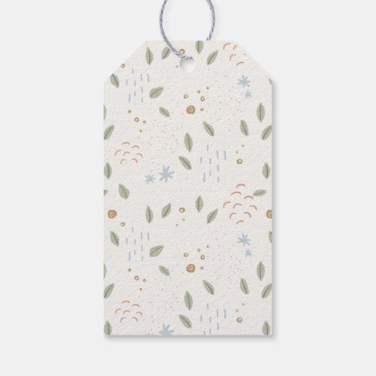 ブルー農家市場ローカルで成長誕生日の恩恵 ギフトタグ (裏面)