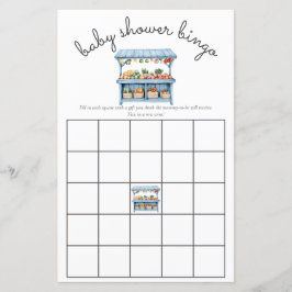 ブルー農家市場男の赤ちゃんシャワービンゴゲーム