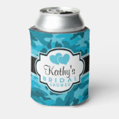 ブルー迷彩柄カモフラージュブライダルシャワー 缶クーラー (缶裏面)