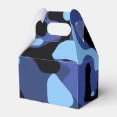 ブルー迷彩柄カモフラージュ誕生日パーティーフェイスボックス フェイバーボックス (裏面サイド)