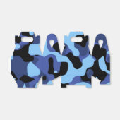 ブルー迷彩柄カモフラージュ誕生日パーティーフェイスボックス フェイバーボックス (折り畳みなし)