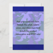 ブルー迷彩柄ゴムダッキー（アヒルちゃん） 招待状 (裏面)