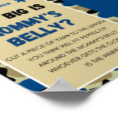 ブルー迷彩柄ベビーシャワーサイン ポスター (角)