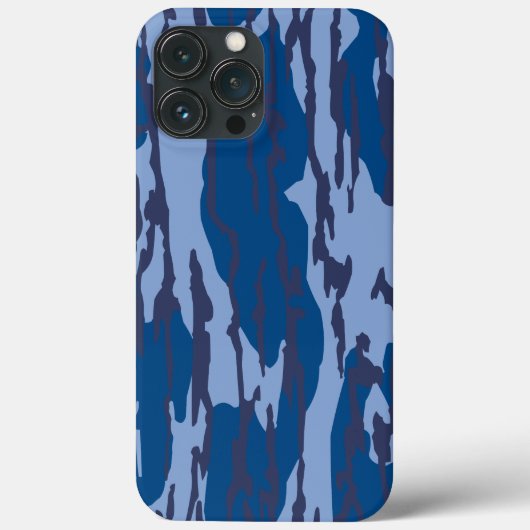 ブルー迷彩柄軍隊パターンブルーカモフラージュ Case-Mate iPhoneケース (裏面)