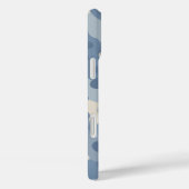 ブルー迷彩柄軍隊モノグラム Case-Mate iPhoneケース (裏面 / 右)