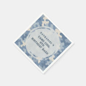 ブルー迷彩柄軍隊誕生日 | 陸軍パーティー スタンダードカクテルナプキン (角)