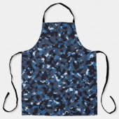 ブルー迷彩柄 エプロン (正面)