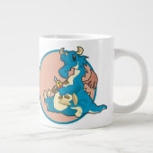 ブルー遊ドラゴンと騎士詰まった姿 ジャンボコーヒーマグカップ (右)