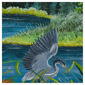 ブルー遊ヘロンズ ファブリック (見本)