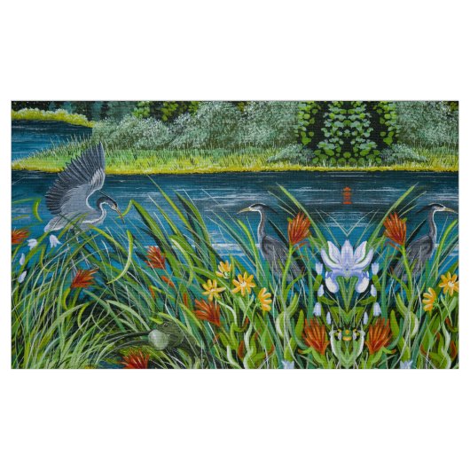 ブルー遊ヘロンズ ファブリック (ファットクウォーター)