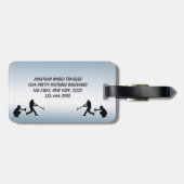 ブルー遊ボールベースボールスポーツ荷物タグ ラゲッジタグ (裏面横)