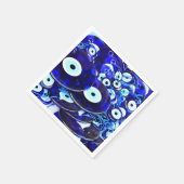 ブルー邪悪なアイアムレット スタンダードカクテルナプキン (角)