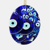 ブルー邪悪なアイアムレット セラミックオーナメント (右)