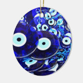ブルー邪悪なアイアムレット セラミックオーナメント (左)
